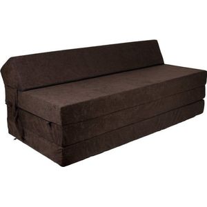 Opvouwbaar Matras - Bruin - Wasbare Hoes - Compact