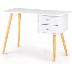 Kinderbureau - met 2 lades - 100x48x70 cm - wit