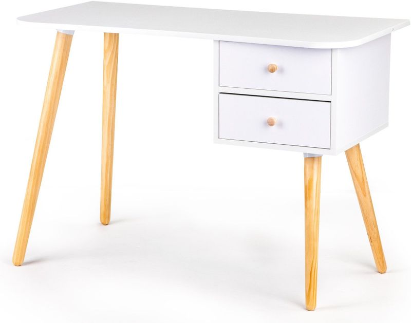 Kinderbureau - met 2 lades - 100x48x70 cm - wit