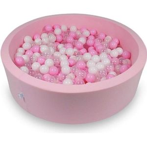 Ballenbak - 400 ballen - 115 x 30 cm - ballenbad - rond roze