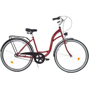 Meisjesfiets - 26 inch - met 3 versnellingen - rood zwart