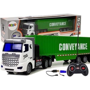 RC bestuurbare vrachtwagen met trailer - 35x6x8 cm