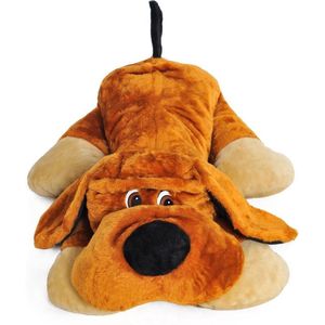 Grote Knuffel Hond Oranje 110 cm XL