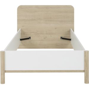 MATIS - Tienerbed - bedframe - 90x190 cm - hout - eiken wit