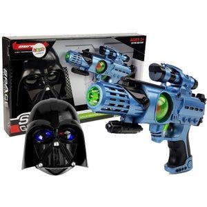 Speelgoed laserpistool 28cm - met masker - licht en geluid
