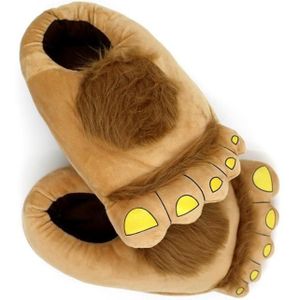 Pantoffels - Big Foot - maat 36–41 - one size - bruin