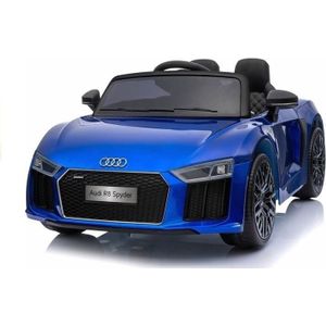Audi R8 Spyder - supercar kinderauto - elektrisch bestuurbaar - blauw