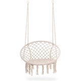 Hangstoel - geknoopt touw -  ø 60 cm - beige - tot 150 kg