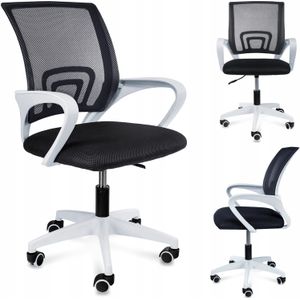 Ergonomische bureaustoel - SMART - verstelbaar - wit zwart