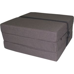 Opvouwbaar matras - logeermatras - 195x60x8 cm - bruin