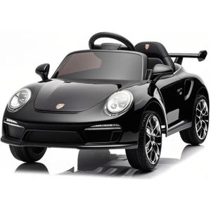 Elektrische kinderauto - Ruf - zwart - met Bluetooth en afstandsbediening