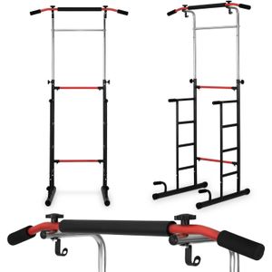Optrekstang - Staal - Verstelbare Hoogte 146 cm tot 222 cm - Antislip Handgrepen