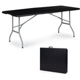 Klaptafel - campingtafel - 153x70x73,5cm - zwart