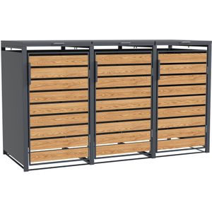 Container ombouw - 3 containers - 198,5x80x116cm - houtlook