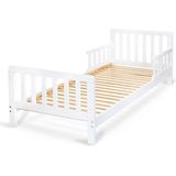 Kinderbed - 140x70 cm - wit - uitvalbeveiliging - lattenbodem