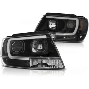 Koplampen met parkeerlicht CHRYSLER JEEP GRAND CHEROKEE 99-05 05 ZWART