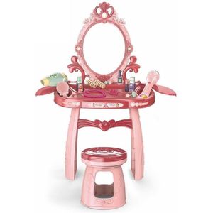 Kaptafel kind - make up tafel met spiegel - 44x24,5x76cm - roze