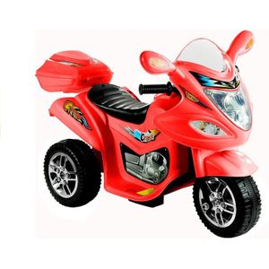 Elektrisch bestuurbare driewieler motorfiets rood