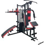 Krachtstation - home gym - met 68 kg gewicht - en bokszak