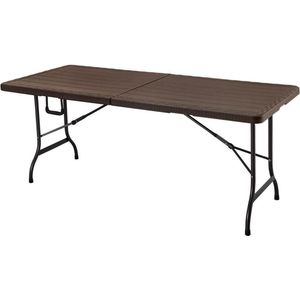 Opklapbare tafel - 180 cm lang - bruin