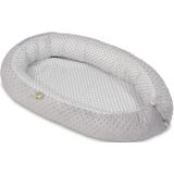 Babynestje - babynest - 82x54cm - diamant patroon - grijs