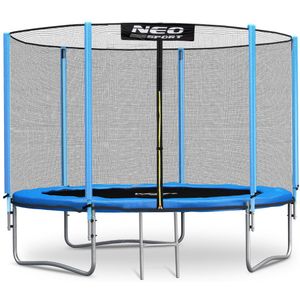 Trampoline blauw  183 cm - met ladder en buitenrand net - tot 50 kg