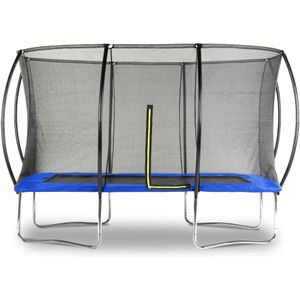 Trampoline rechthoekig - 180x270cm - met veiligheidsnet - blauw