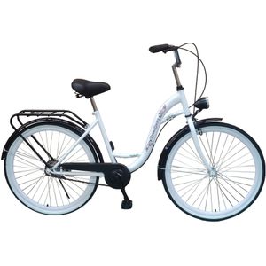 Fiets voor meisje - meisjesfiets 26 inch - zwart wit
