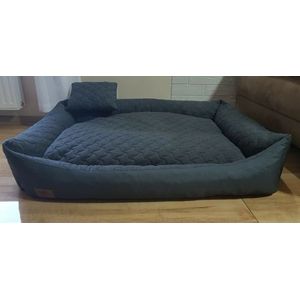 Hondenmand antraciet 120x90 cm - wasbaar hondenkussen - waterdicht hondenbed