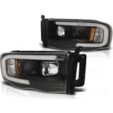 Led projector koplampen - x2 - parkeerlicht - DODGE RAM 02-06 ZWART