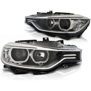 Koplampen dagrijlicht BMW F30/F31 10 11 - 05 15 ANGEL EYES LED ZWART