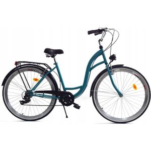 Meisjesfiets - 26 inch - met 7 versnellingen - zeegroen zwart