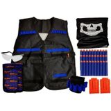 Commando-outfit - jongens - 3+ - zwart/blauw/oranje - 54,5x50cm