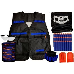 Commando-outfit - jongens - 3+ - zwart/blauw/oranje - 54,5x50cm