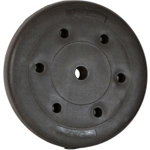 Halterschijf 20 kg - Zwart - met beton - 29 mm stang diameter