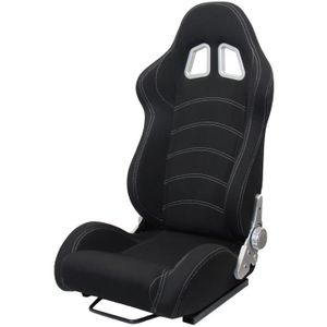Sportstoel autostoel zwart - kuipstoel - TENZO-R - zwart - met rails