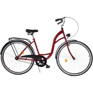 Meisjesfiets 26 inch stevig model rood met zwart van Dallas Bike