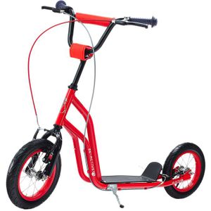 Kinder step met 12’’ luchtbanden – dubbele V-brake – rood