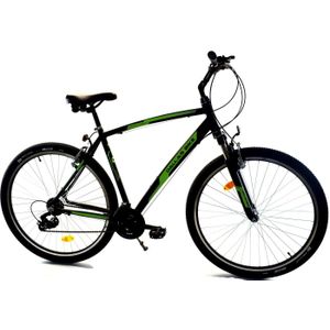 Mountainbike 29 inch - heren - 21 versnellingen - zwart groen