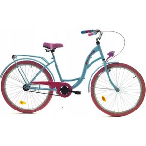 Meisjesfiets - 26 inch - stadsfiets - lichtblauw roze