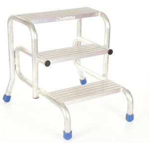 Opstap - plateautrap - 3 treden - 82,7x69x73,5cm - aluminium