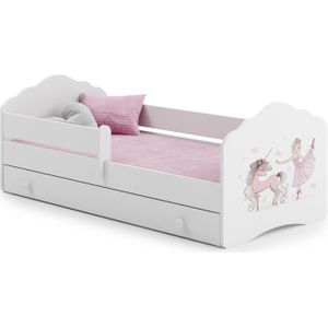 Fala - Kinderbed - Fee & Eenhoorn - Met Lade - 160x80 cm