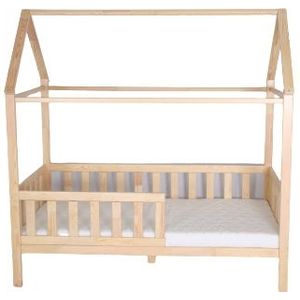 Huisbed 90x200 cm grenen kinderbed met lattenbodem