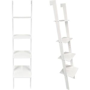 Ladder kast - 4 schappen - wit