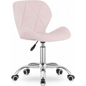 Bureaustoel AVOLA - ergonomisch - velvet - roze