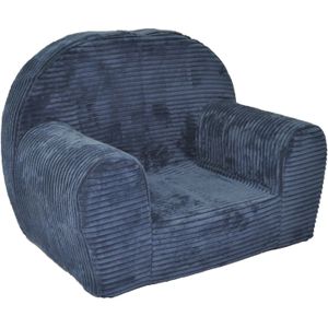Kinderfauteuil - LINCOL - 60x40x45 cm - corduroy - blauw