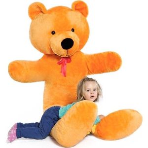 Teddybeer 2 Meter - Oranje - XXL - 205 cm