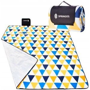 Picknickdeken - strandmat - 200x200 cm - driehoek patroon