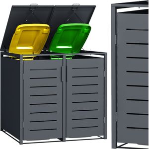 Container ombouw - 2 containers - 132x80x116cm - antraciet
