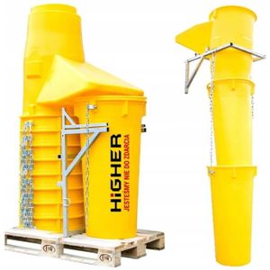 Stortkoker - met draagconstructie - 2m - 3-delig - Ø 60-41 cm